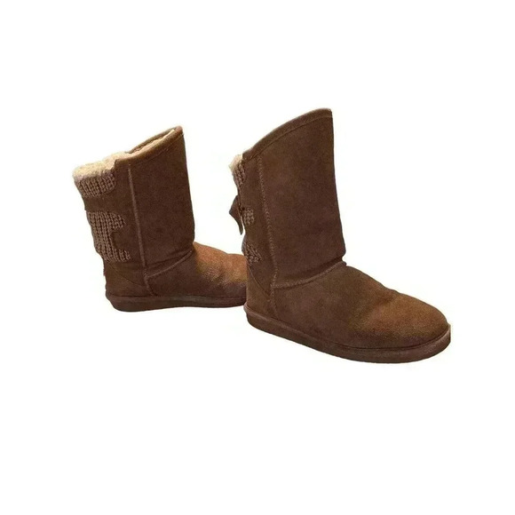 BEARPAW TAN BOOT FOR YOUTH SIZE 5 - Picture 4 of 6